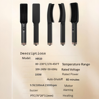 Brosse sèche-cheveux et lisseur électrique portable tout-en-un à flux d'air PTC/NTC, contrôlée par application, pour hôtel – Vente chaude