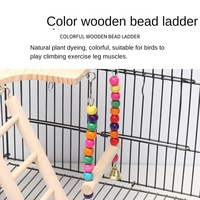 Ensemble de jouets pour oiseaux : plateforme, balançoire, pont suspendu, distributeur de nourriture, échelle pour hamster, échelle nuage, plateforme d'escalade - Bois et métal