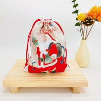 Sac de rangement de cadeaux de Noël en polyester écologique personnalisé avec impression durable et design de mode pour offrir des cadeaux
