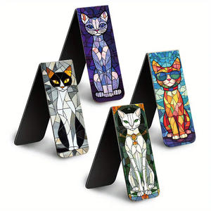 Elegant Cat Creative Inspirational Folded Paper Retro <strong>Bookmark</strong> Black Cat Magnetic <strong>Cool</strong> <strong>Bookmarks</strong> - Product Image 4