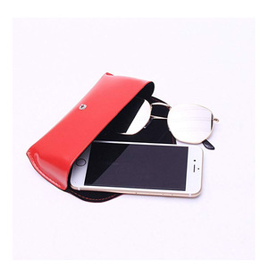 Étui à lunettes de soleil en PU, étui de protection pour lunettes en cuir verni, pochette portable pour lunettes (impression de logo disponible) - Product Image 3