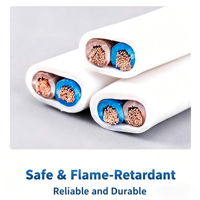 Câble plat RVVB homologué sécurité, résistant aux perforations, 2 conducteurs 2,5/4 mm, câble parallèle pour appareils de cuisine