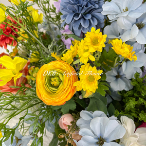 Flores modernas hechas a mano para el pasillo de boda, decoración colorida para el fondo del pasillo en el jardín al aire libre. - Product Image 3