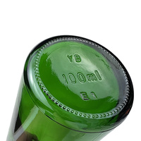Bouteilles d'huile essentielle en verre de couleur verte, capacité de 5 ml à 100 ml, forme plate avec bouchon à vis, mini compte-gouttes pour sérums de soin de la peau