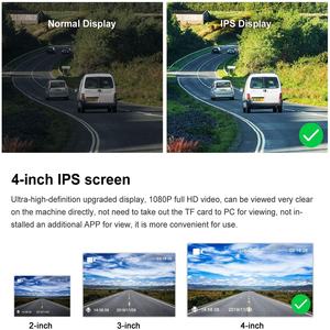 Kamera dasbor <span class=keywords><strong>Full</strong></span> <span class=keywords><strong>HD</strong></span> 1080P 4 "layar IPS, kamera perekam Mengemudi Rekaman Loop deteksi gerakan kendaraan perekam Video Mini - Product Image 3