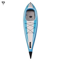 JTRDA 385cm 3.1-4m Canoë Gonflable en PVC Vente en Gros 1 Personne Kayak Récréatif Drop Stitch Capacité 200KG Lacs & Rivières