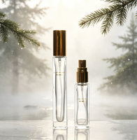Flacon en verre carré vide rechargeable pour mini-parfum avec pulvérisateur à pompe