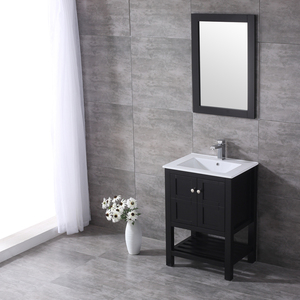 Ensemble de meuble-lavabo simple V-NONH moderne résistant à l'eau de 18 pouces avec vasque en céramique intégrée pour appartement et usage scolaire - Product Image 2