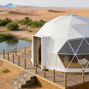 Casa Domo Geodésica Prefabricada de Lujo Personalizada para Hotel, Tienda de Campaña Aislada de Madera para Glamping en Venta, Perfiles de Aluminio - Product Image 3