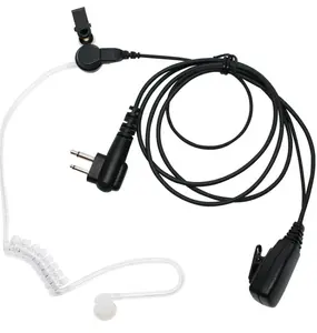 도매 이어폰, 3.5mm 잭 안티 방사선 라디오 트랜시버 d 모양 무전기 이어폰에 대한 음향 튜브 이어 피스