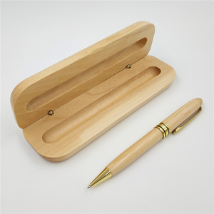 طقم مزدوج من خشب الزان والقيب الطبيعي المخصص مع ساعة هدية تجارية للمكتب والمدرسة - Product Image 5