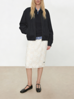 Veste bomber décontractée pour femmes, personnalisée, brodée, coupe ample, avec fermeture éclair, en lin et coton denim délavé, style rétro
