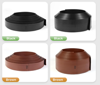Kit de bordure de jardin moderne en plastique noir de 20 pieds, piquets de bordure, rouleau de bordure paysagère, bordure de parterre, pelouse, allée, décorations de jardin