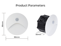 Applique murale LED moderne étanche IP65 pour extérieur avec capteur de mouvement 3W pour escaliers