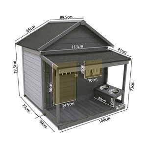 Caseta <span class=keywords><strong>para</strong></span> <span class=keywords><strong>Perros</strong></span> <span class=keywords><strong>de</strong></span> <span class=keywords><strong>Madera</strong></span> Ecológica Universal <span class=keywords><strong>para</strong></span> las Cuatro Estaciones, Resistente a la Lluvia, con Cierre <span class=keywords><strong>de</strong></span> Botones, <span class=keywords><strong>para</strong></span> <span class=keywords><strong>Perros</strong></span> Grandes - Product Image 5