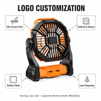 Ventilateur de table rechargeable par USB de style moderne, pour la maison, le bureau et l'extérieur