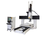 Routeur CNC 5 axes à broche unique, commande Syntec, servomoteur, pour découpe de polystyrène et bois, PLC