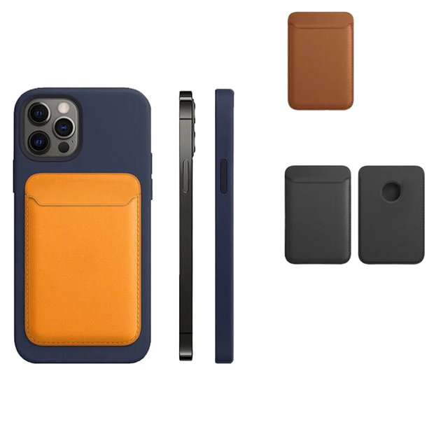 Luxury Card Slots Phone Case Eco-Friendly Biodegradable Credit Card Wallet Easy Stick Smart Phone Anti-Lost Place Card Holder