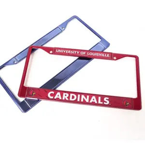 Manufacturer custom wholesale blank sublimation design logo metal stainless steel car license plate frames