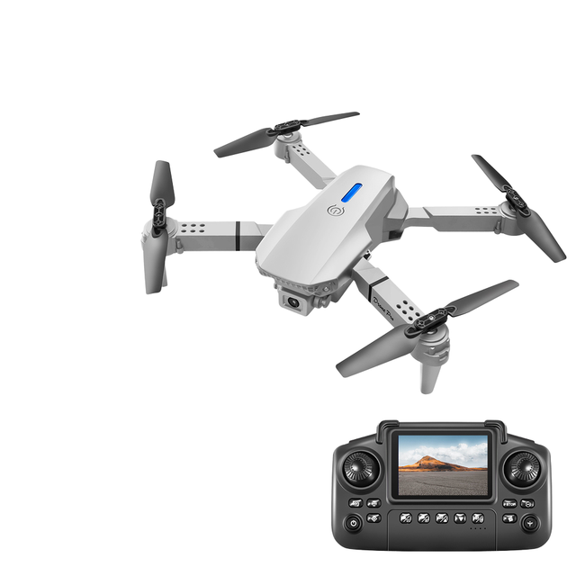 Hot Mini RC E88 Drone 4K HD Dual Cameras Foldable Quadcopter LED Hover Remote Control With Screen UAV E88 Pro Max Beginner Drone