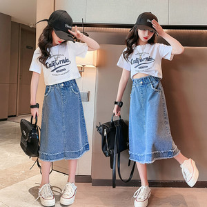<span class=keywords><strong>Gonna</strong></span> midi in denim sfrangiato per ragazze, collezione Estate 2026, per bambine più grandi, <span class=keywords><strong>gonna</strong></span> <span class=keywords><strong>lunga</strong></span> da ragazza stile principessa estivo - Product Image 5
