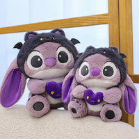 Boneka Plush Demon Stitch Ungu Ukuran Besar Baru, Boneka Kain Anak-anak, Hadiah untuk Anak Perempuan, Grosir untuk Perdagangan Luar Negeri