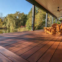 Plancher en Merbau, teck naturel, terrasse extérieure, bois massif, terrasse en bois dur pour jardin