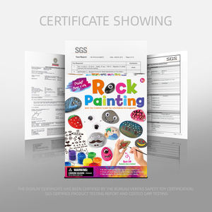 Kit per Dipingere su Rocce Non Tossico, Pietre Colorate e Impermeabili, Kit Creativo per Bambini per Dipingere su Rocce - Product Image 5