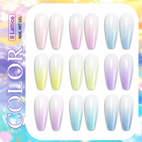 Abrltino 9 Warna Macaron Solid Patting Gel Creamy Blush Gradient Soak UV Nail Art Non-Toxic Bersertifikat HALAL OEM Private Label
