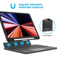Grosir Pabrik OEM/ODM Keyboard Case Metal Nirkabel USB-C Lepas Pasang Baru dengan Lampu Latar RGB untuk iPad Air 11'' 2024 Ultra Tipis