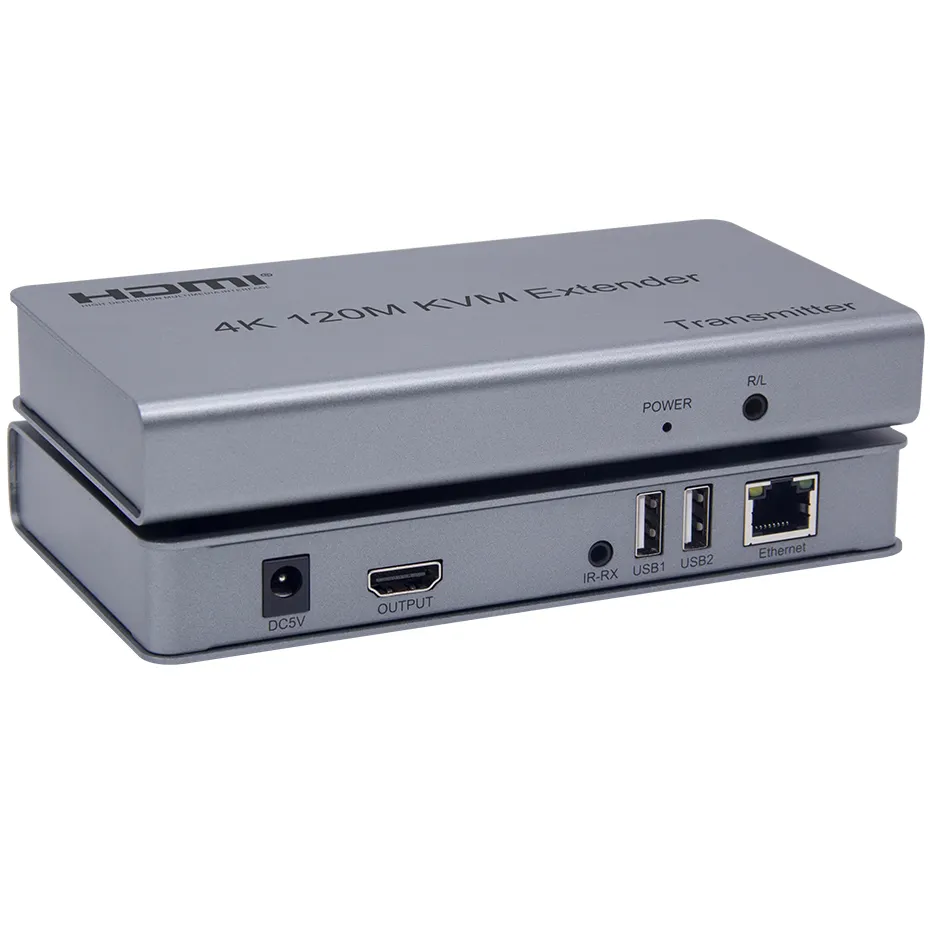 4K HDMI KVM Extender 120M KVM USB HDMI Extenderผ่านสาย cat5e/6 สูงสุด 120M สําหรับเมาส์ PC,คีย์บอร์ด,HDMI Extension