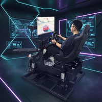 Simulateur profil aluminium volant personnalisé Cockpit simulateur de jeu de conduite superbe Cockpit avec vraie chaise course