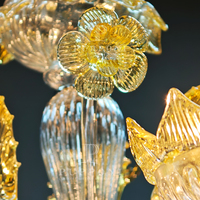 Lustre en verre artisanal de luxe, style Murano, pour salle à manger de restaurant, villa rétro américaine