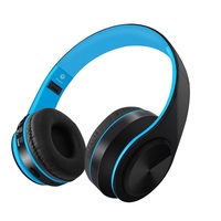 Headphone nirkabel lipat suara Stereo DJ Studio Hifi gigi biru OEM pabrik Headphone Gaming musik murah