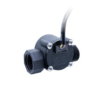 Sensor Aliran Air Cair G1/2 Flow Meter dengan Casing Nylon, Ulir Internal & Eksternal, Flowmeter untuk Peralatan Laser