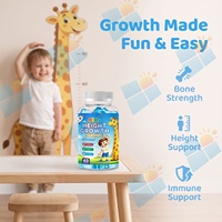 Kinderen Lengtegroei Gummies Calcium D3 K2 Kinderen Botgezondheid Kauwtabletten 60 Stuks Fles Aangepaste Label Supplement Leverancier OEM