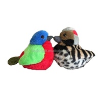 Poupée d'émulation d'oiseau en peluche OEM poupée personnalisée oiseau gris-brun enfant accompagné jouets d'animaux de la forêt en peluche de haute qualité