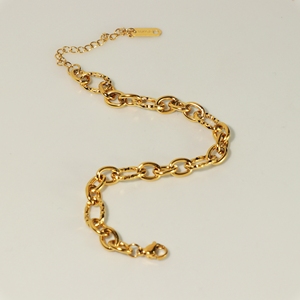 Gold Plated <b>Chain</b> Link Bracelet Classic Style Unisex Alloy Jewelry - Product Image 4