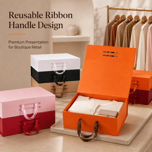Boîte cadeau magnétique pliable monobloc avec poignée en corde, vente en gros directe usine, livraison à plat, carton rigide, faible MOQ, produit phare - Product Image 5