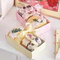 Boîte transparente coréenne pour gâteau roulé, emballage à emporter en forme de longue bande pour gâteau roulé, rouleau de serviette, pain au porc, pâtisserie, dessert