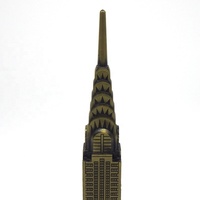SE7ART Réplique de bâtiment Chrysler 3D en nickel noir poli, modèle en alliage de zinc, décoration d'art pour la maison, souvenir
