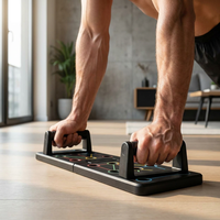 Planche de fitness pliable noire professionnelle de haute qualité, antidérapante, pour l'entraînement en force en intérieur, la musculation, la salle de sport