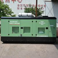 Compresor de Aire de Tornillo Portátil y Estacionario con Motor Diésel Kaishan KSZJ-29/23G, Plataforma de Perforación Green Mountain V2, Nuevo PLC para Minería