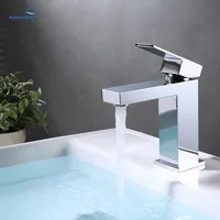 Aquacubic-grifo moderno para lavabo de baño, sin plomo, cromado, ahorro de agua