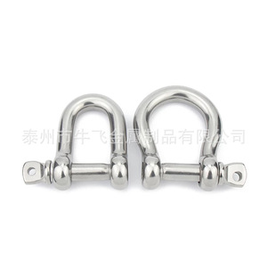 Grillete de Acero Inoxidable Tipo D de 46 mm de Diámetro con Pasador de Rosca, Herraje Métrico para Uso en Construcción - Product Image 1