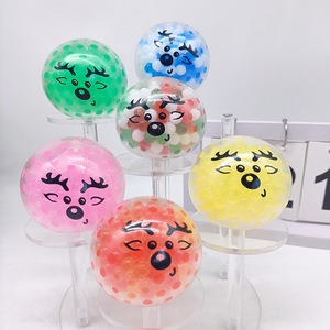2025 New TPR Grape Mesh Glitter Beads Stress Ball <b>Squishy</b> Toy Lightweight Direct Factory Sale for Kids - Product Image 4
