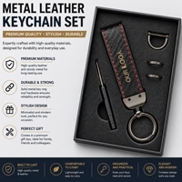 Fabrik preis Metall Luxus Leder Schlüssel ring Benutzer definiertes Logo Echtes leeres Leder Schlüssel anhänger Original Pu Leder Auto Schlüssel bund