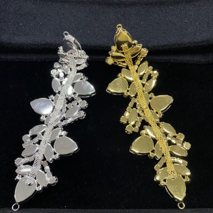 Xulin <span class=keywords><strong>fucsia</strong></span> AB Crystal Marquise a forma di foglia di strass Applique a catena <span class=keywords><strong>da</strong></span> sposa cucito <span class=keywords><strong>da</strong></span> te per copricapo - Product Image 5