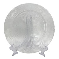 Assiette décorative peu profonde en plastique transparent solide, style Instagram frais et mignon, pour la maison, les fêtes, les pique-niques en extérieur, polyvalente
