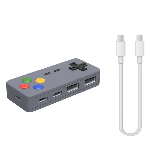 4in1 Gamepad Modelling HUB Game Controller Computer USB Type-C USB-C Interface Adapter for Laptop PC Mouse Keyboards U-Disk